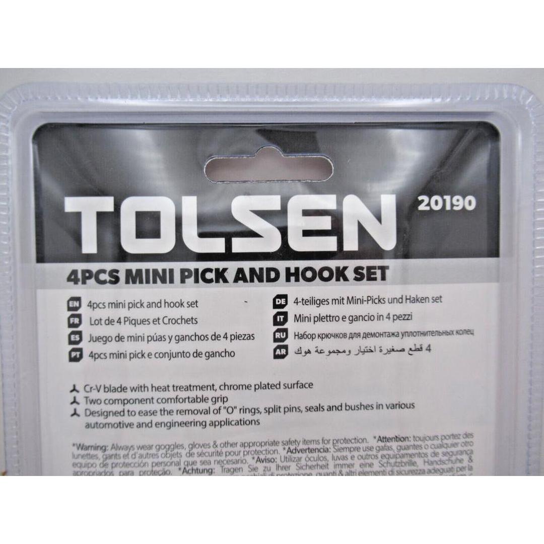 Tolsen 4 Piece Mini Pick and Hook Set