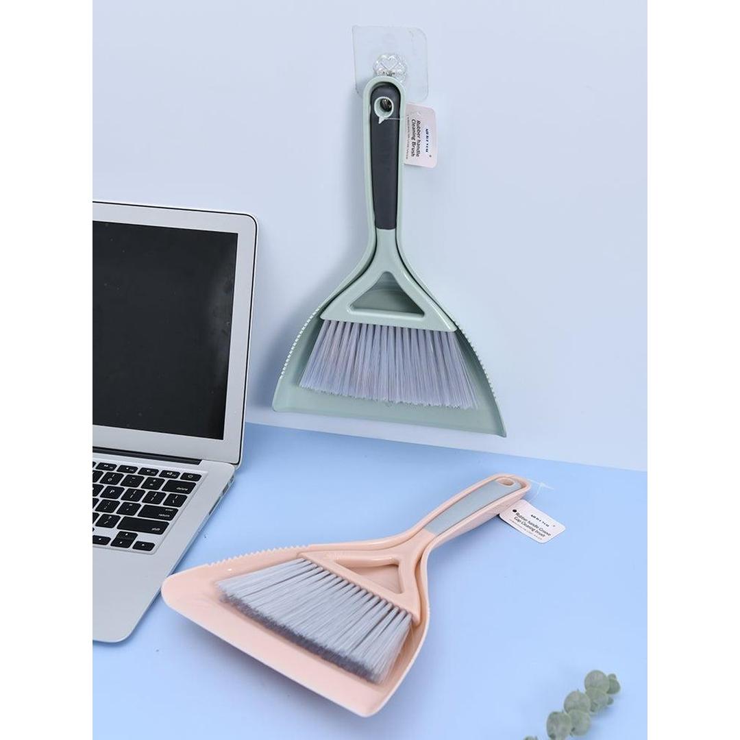 Rubber Handle Dust Brush & Broom Set