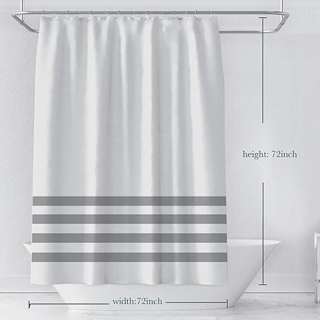 Gavin 13pc Printed Canvas Shower Curtain