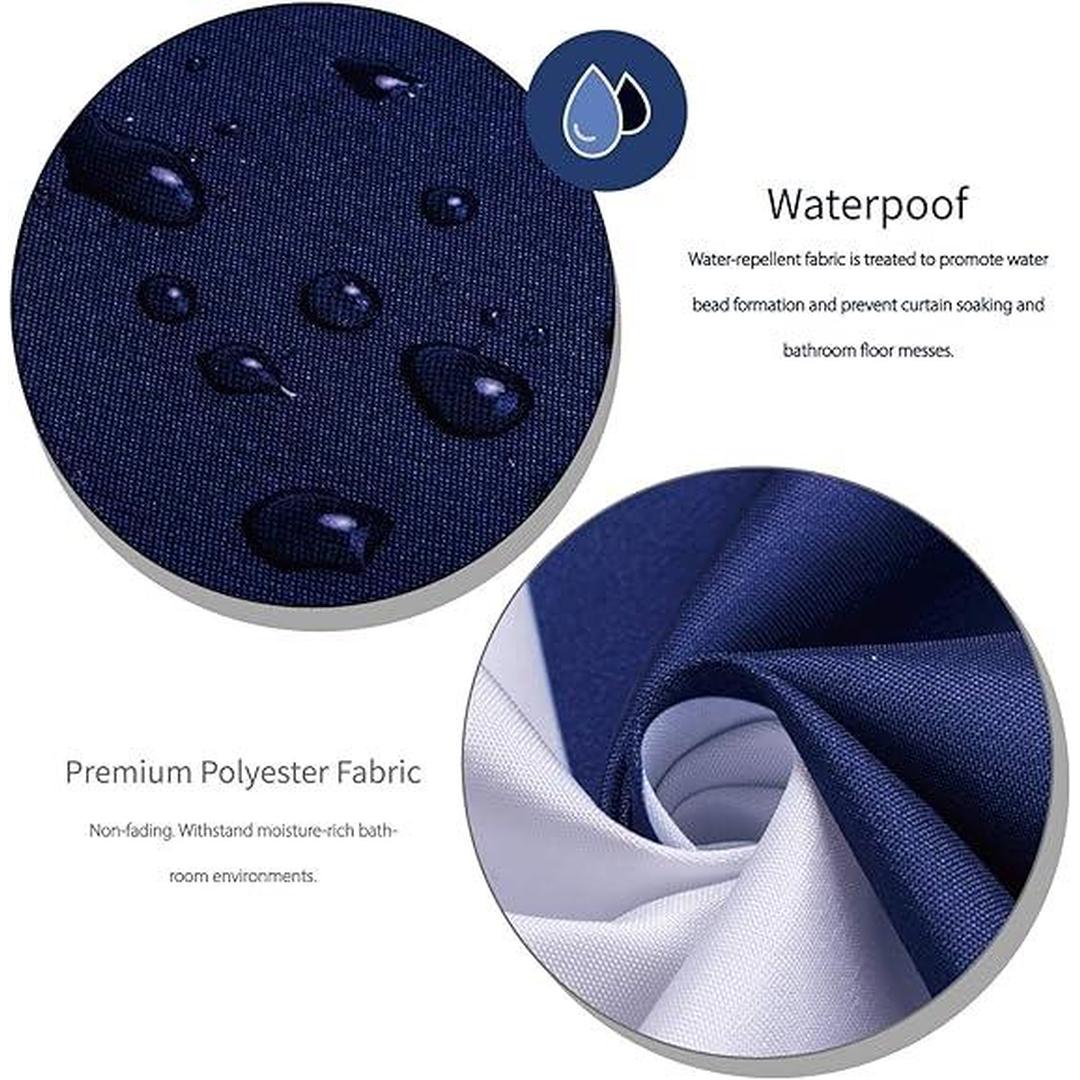 Jett 13pc Printed Canvas Shower Curtain