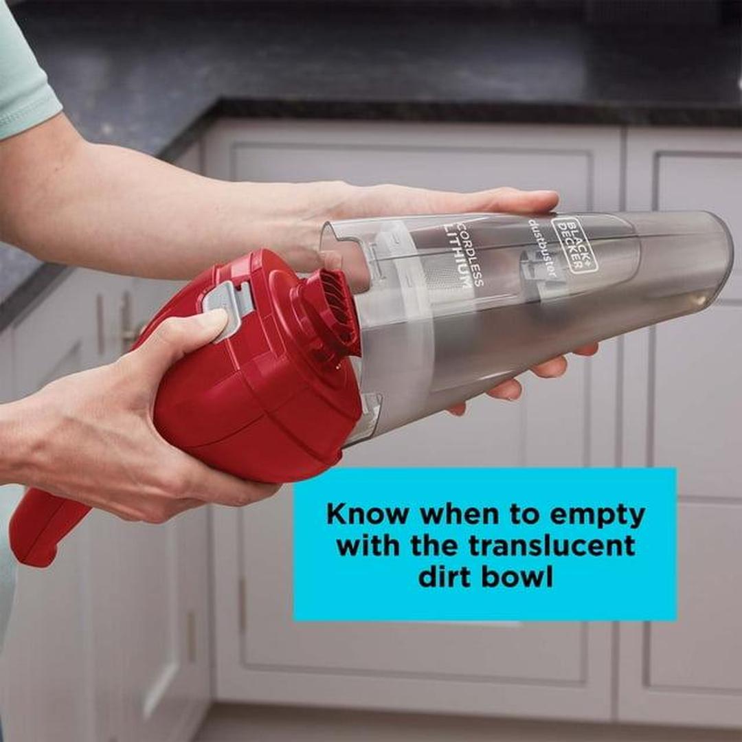 BLACK+DECKER Dust buster Quick Clean Cordless Hand Vacuum - RED