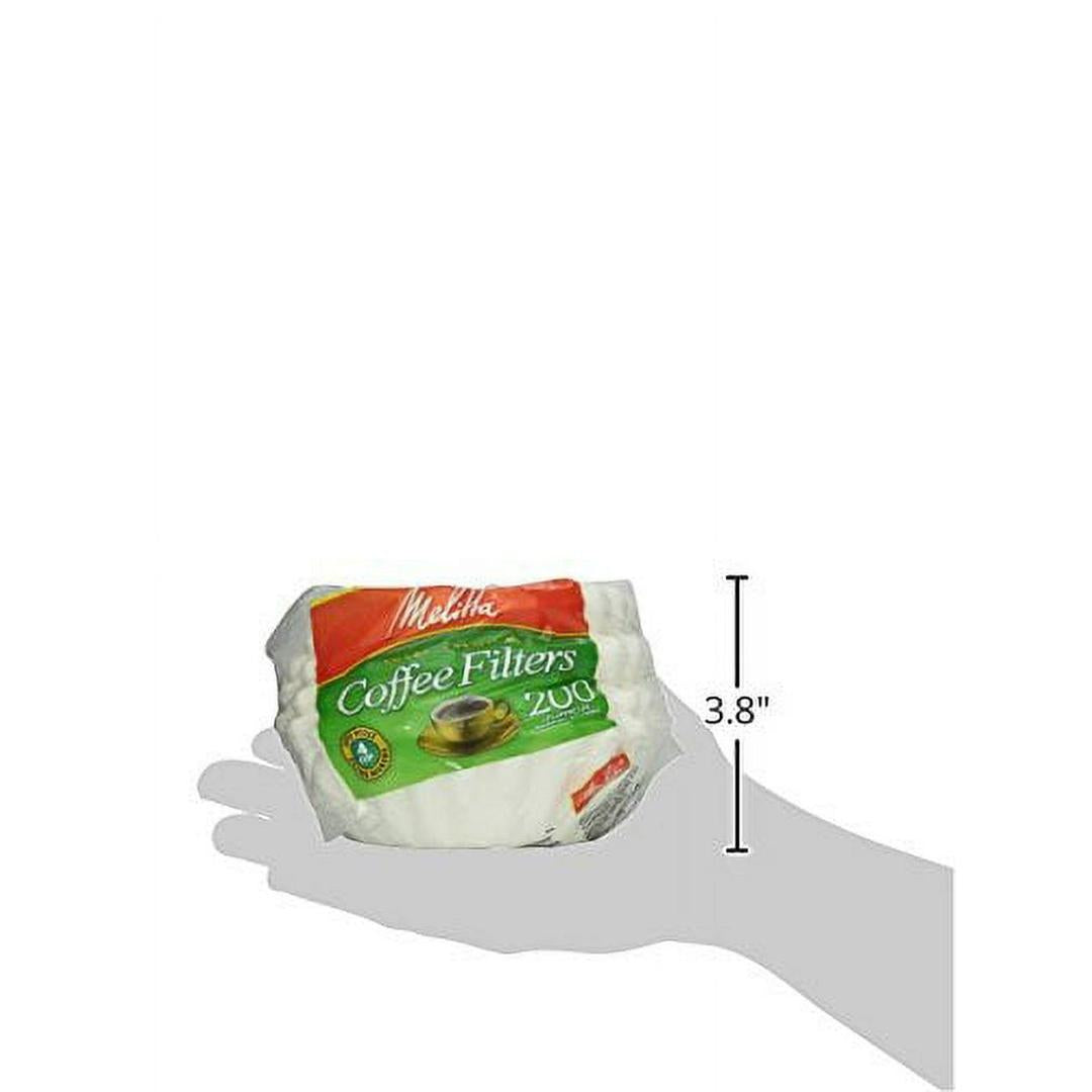 Melitta 4-6 Cup White Basket Coffee Filter, 200 Count