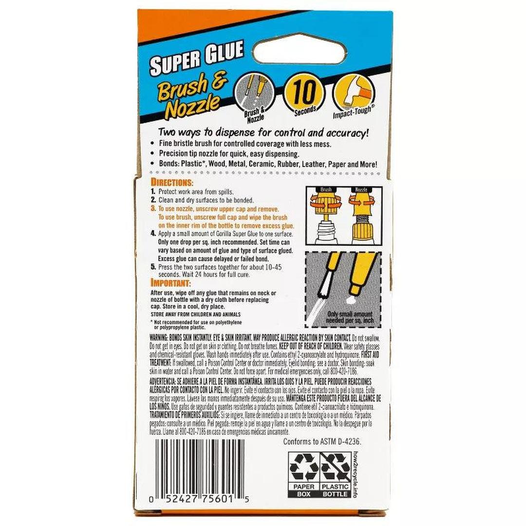 Gorilla Glue 10G Super Glue Clear
