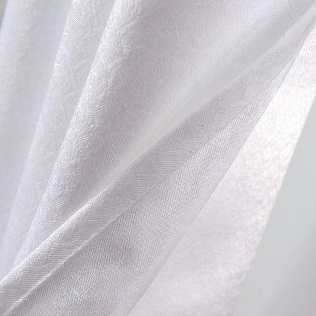 Lydia Matte Embossed Blackout Grommet Panel 84" White