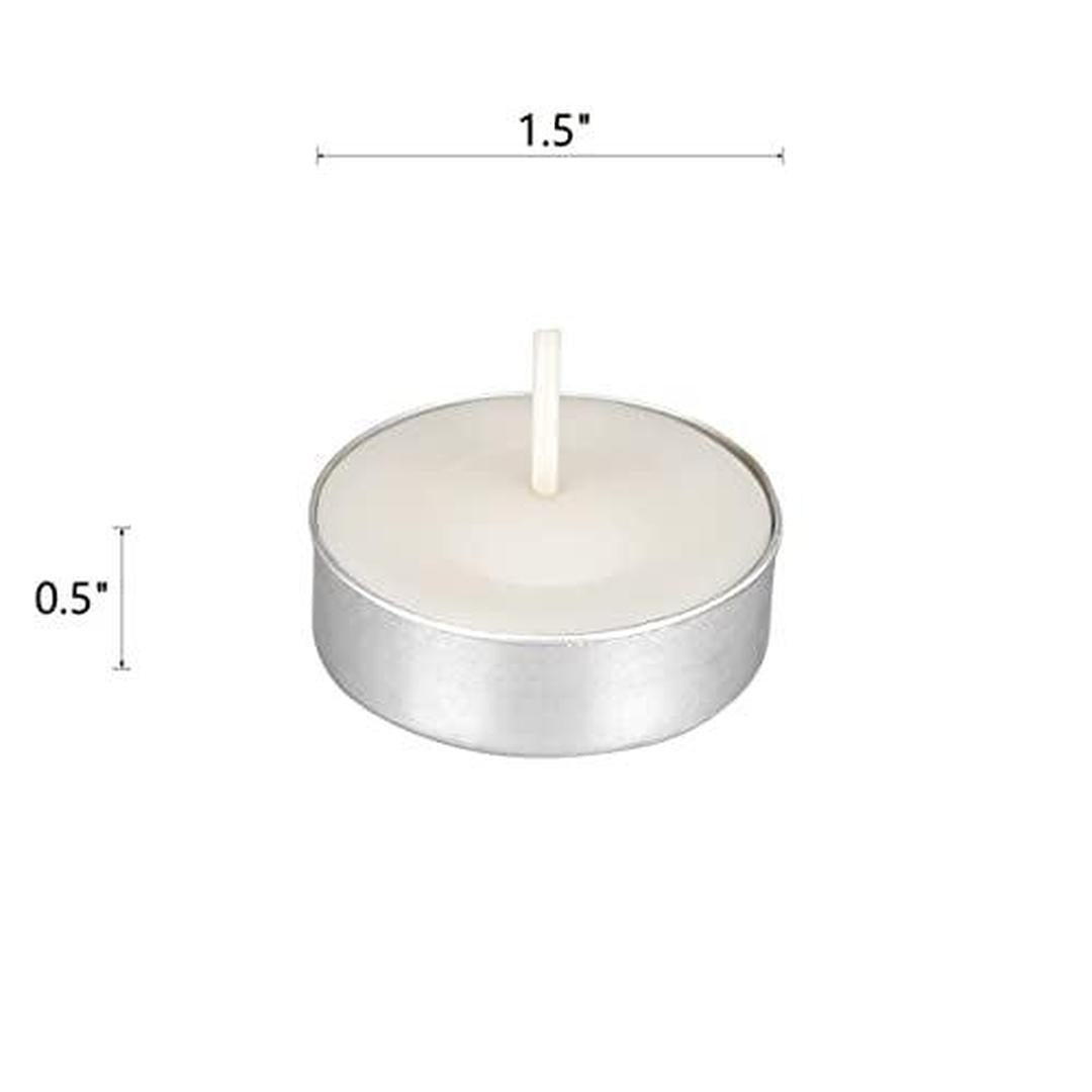 Mainstays White Unscented Indoor/Outdoor Tealight Candles, 50 Count