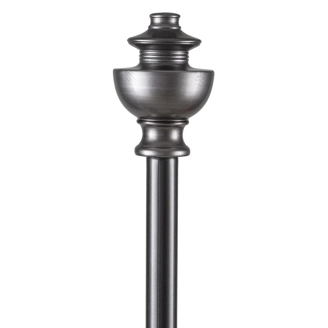 66'' - 120” Laura Ashley Home Curtain Rods - Brushed Silver Finial Prince Curtain Rod