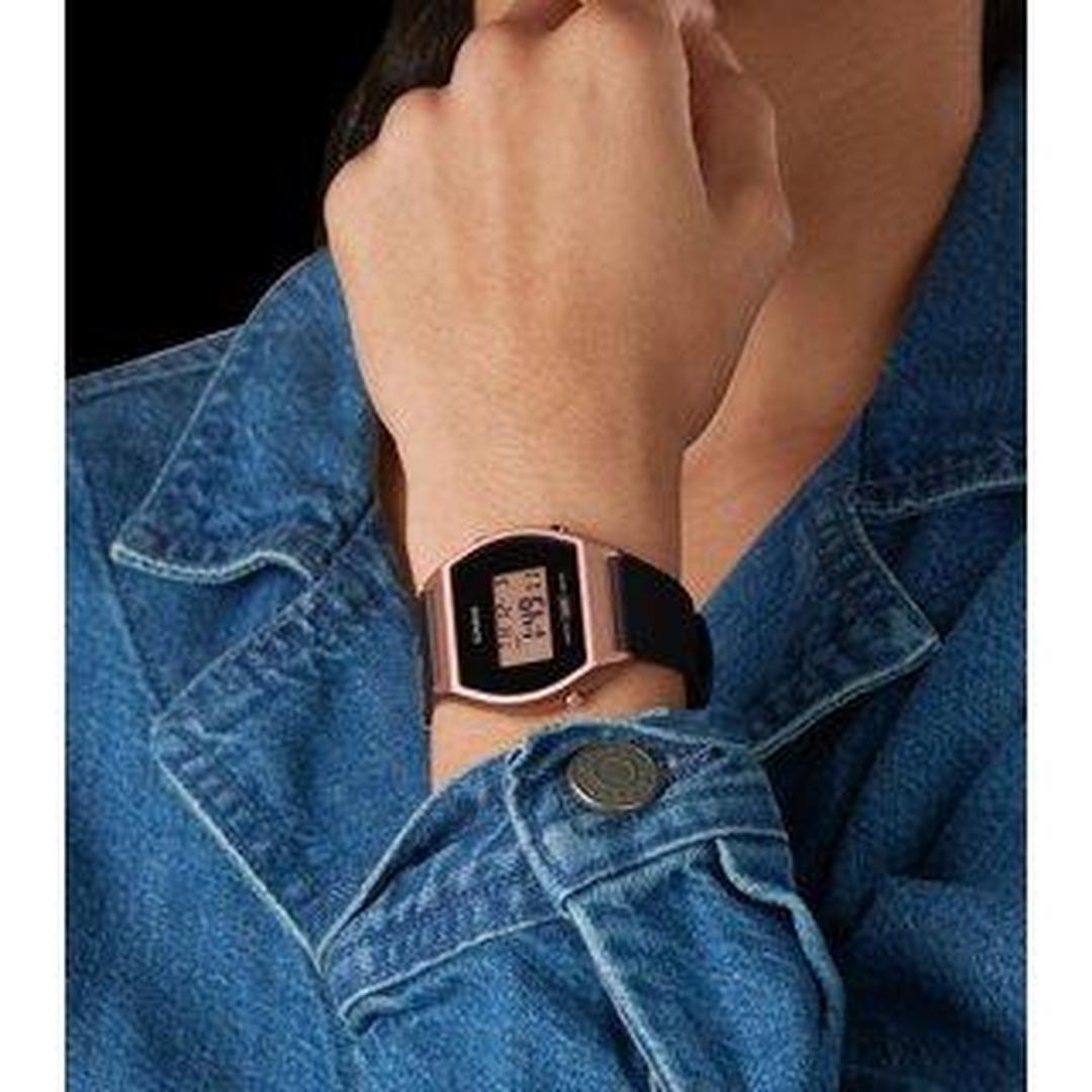Casio Digital Sport Watch for Ladies - Black/Rose Gold
