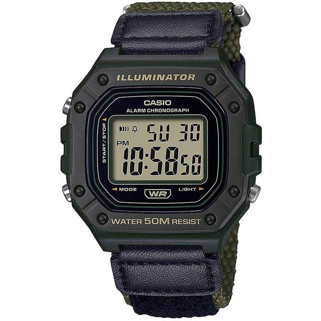 Casio Men s Classic Digital Velcro Strap Watch Green Open Sell Watch Sama Department Store