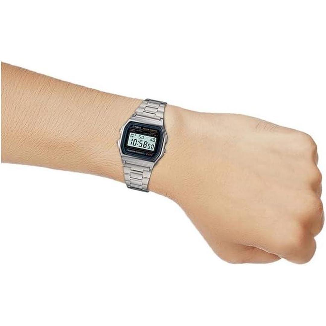 Casio Men's A158WA-1DF Stainless Steel Digital Watch
