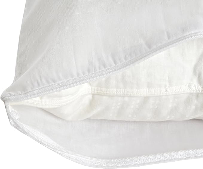 Adorable Polycotton Zippered Pillow Protectors, Standard, Set of 2