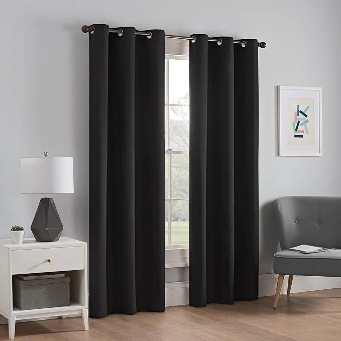 YORK BLACK BLACKOUT GROMMET PANEL 54"X63"