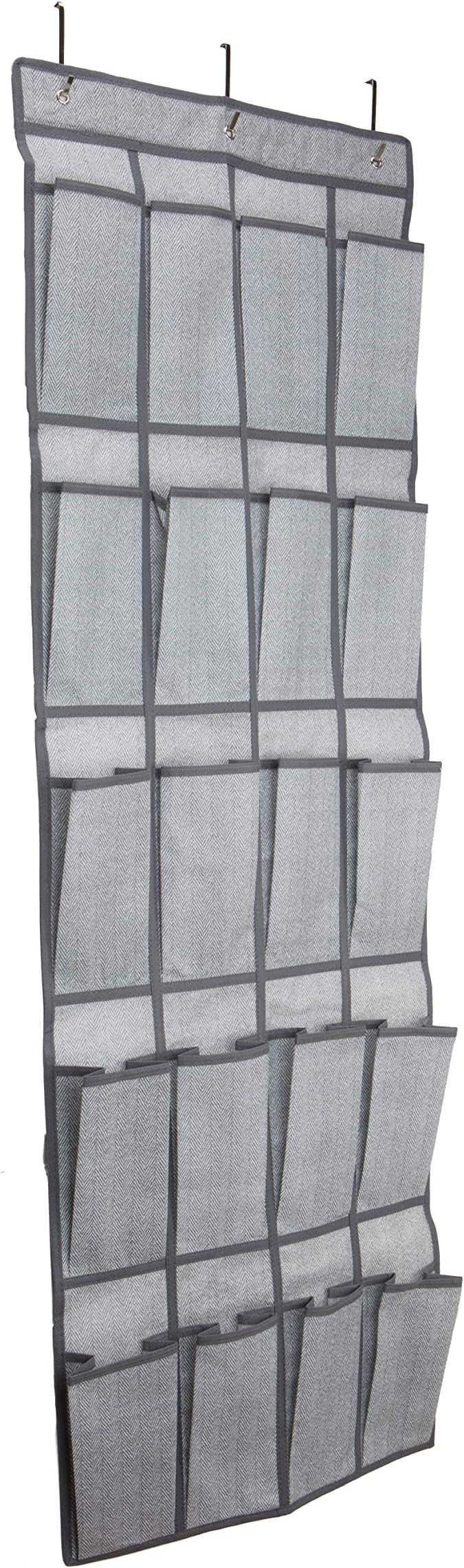 Simplify 20 Pocket Over-the-door Shoe Organizer | Gray