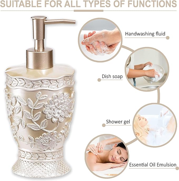 Popular Bath Lotion Pump Rose Vine, Beige