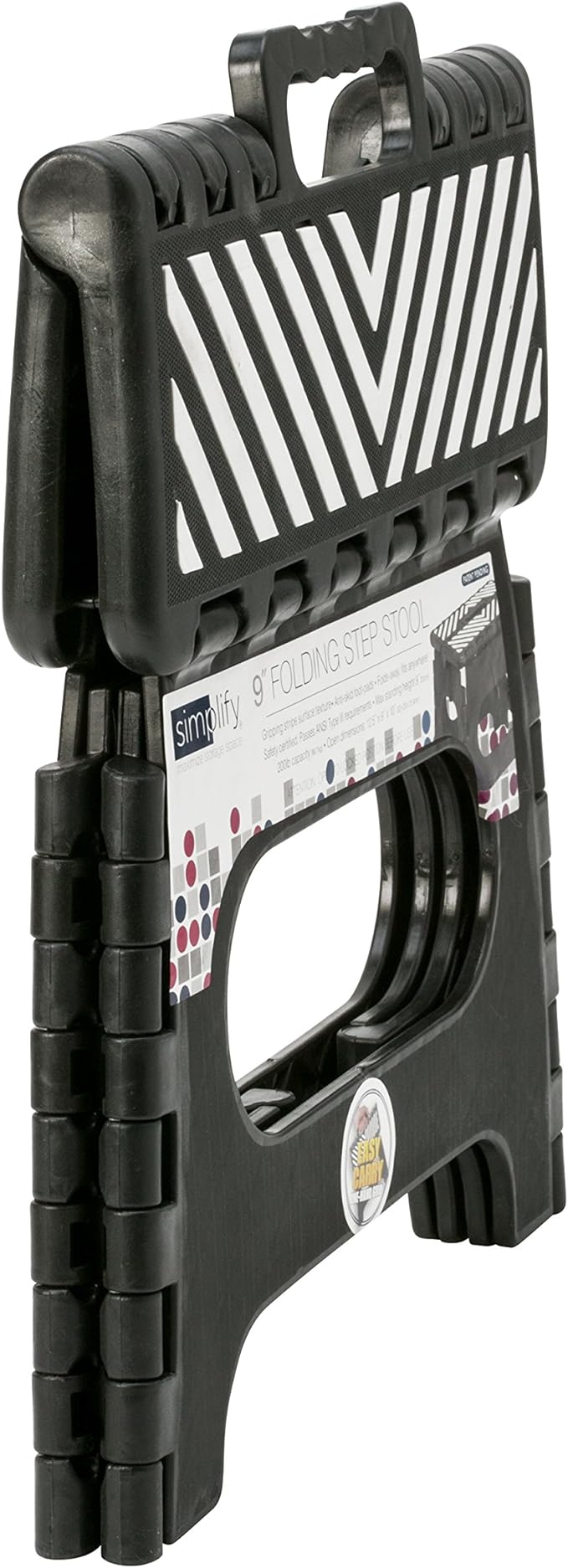 Simplify Folding Step Stool, 9", Black | CVS
