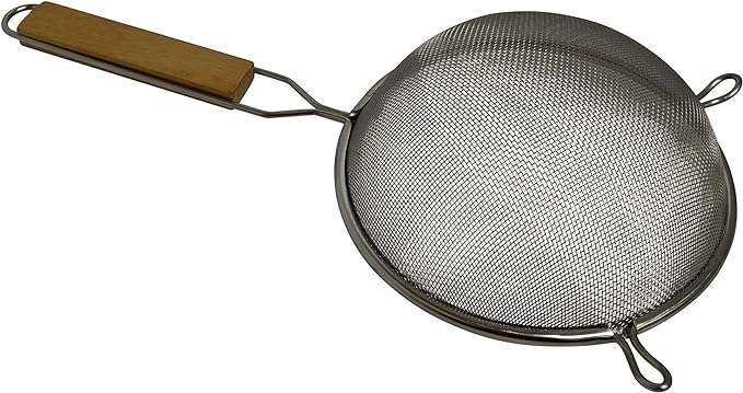 IMUSA Wood Stainless Steel Strainer Handle 8-Inch