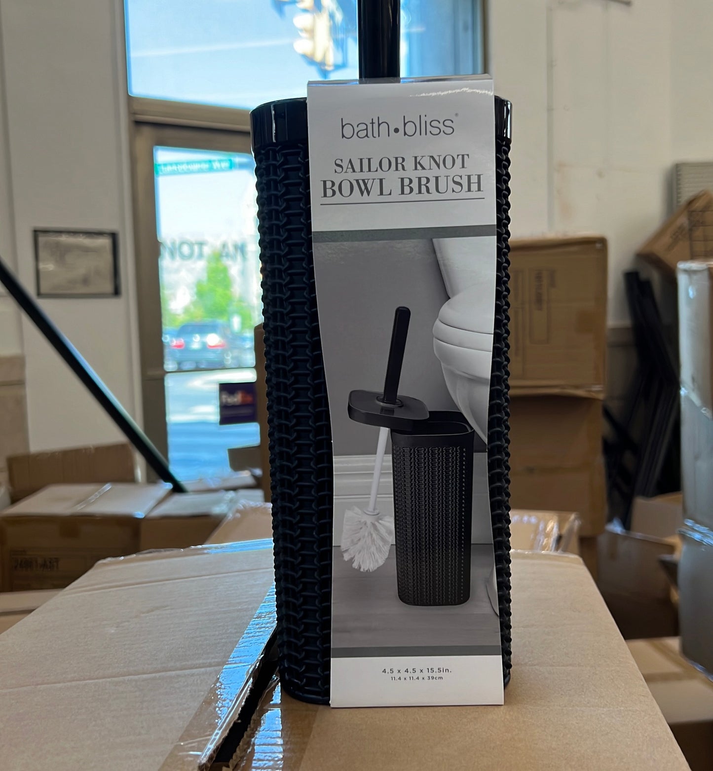 Bath Bliss Sailor Knot Toilet Brush - Matte Black