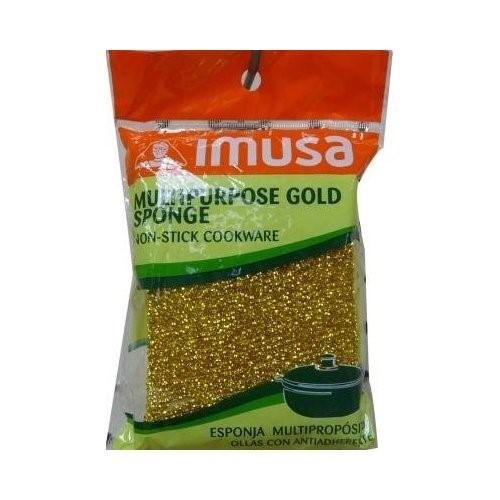 IMUSA Gold B600-2123CLIP Multipurpose Fiber Sponge, 1