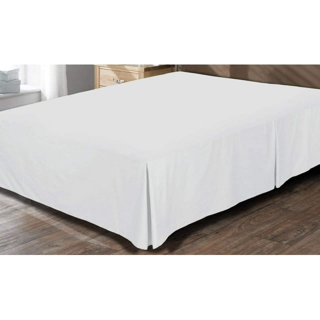 Drop Queen Size 60" x 80" White Solid Bed Skirt