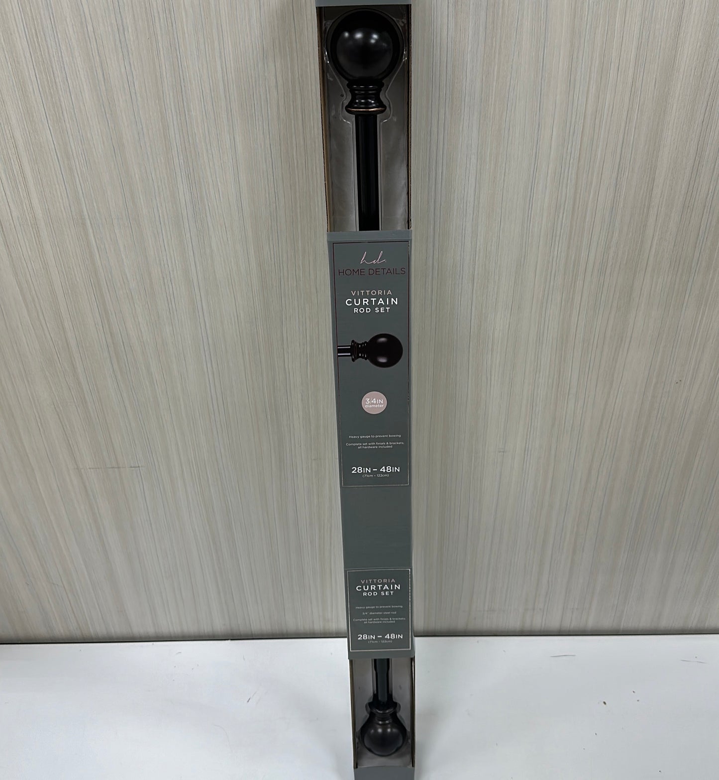 Solid Knob Curtain Rod 24-48 Oil Rub