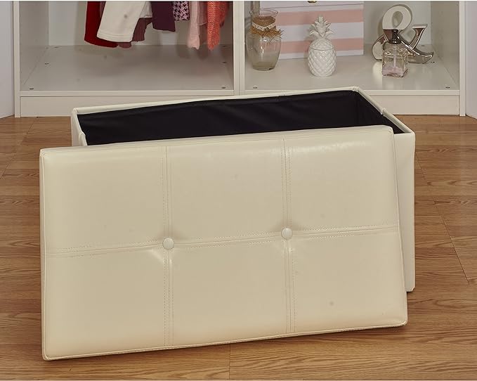 Simplify Folding Storage Ottoman, Toy Box Chest