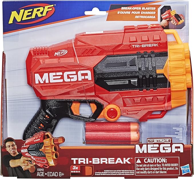 Nerf N-Strike Mega Tri-Break Blaster Inc 3 Mega Darts
