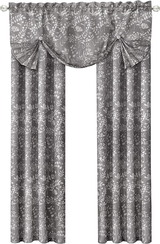 Achim Home Furnishings Charlotte Rod Pocket Panel - 52x84 - Grey