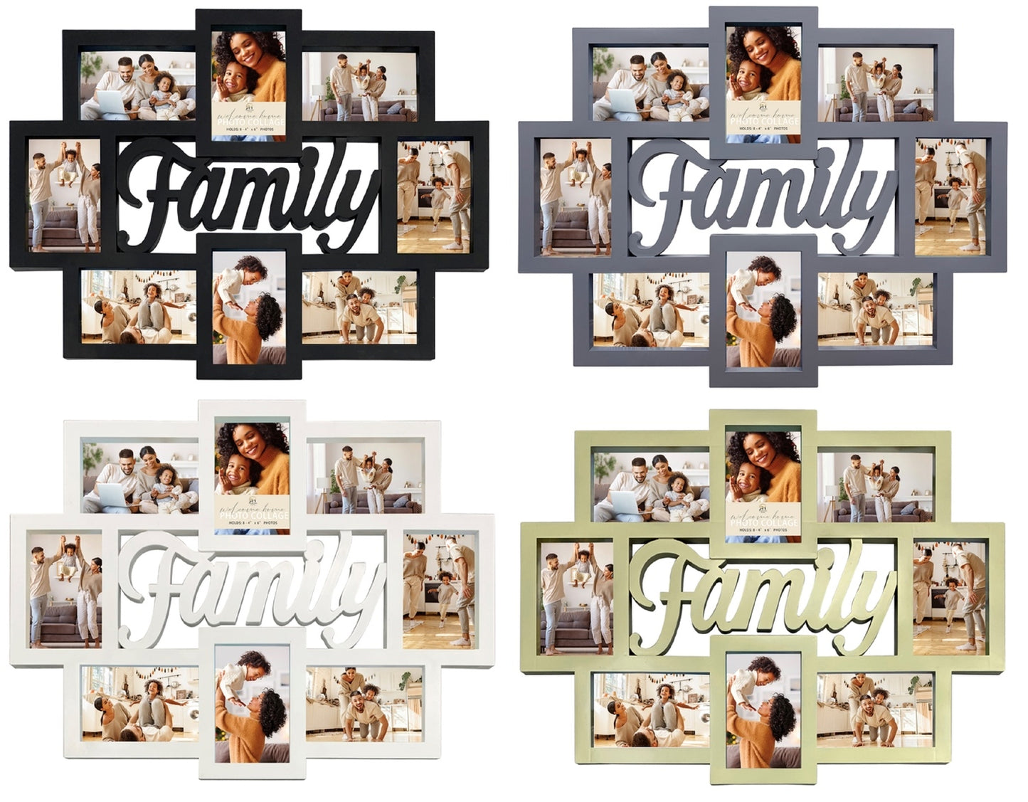8 OPENING FAMILY PHOTO COLLAGE - SIZE: 22.5" x 17.5"