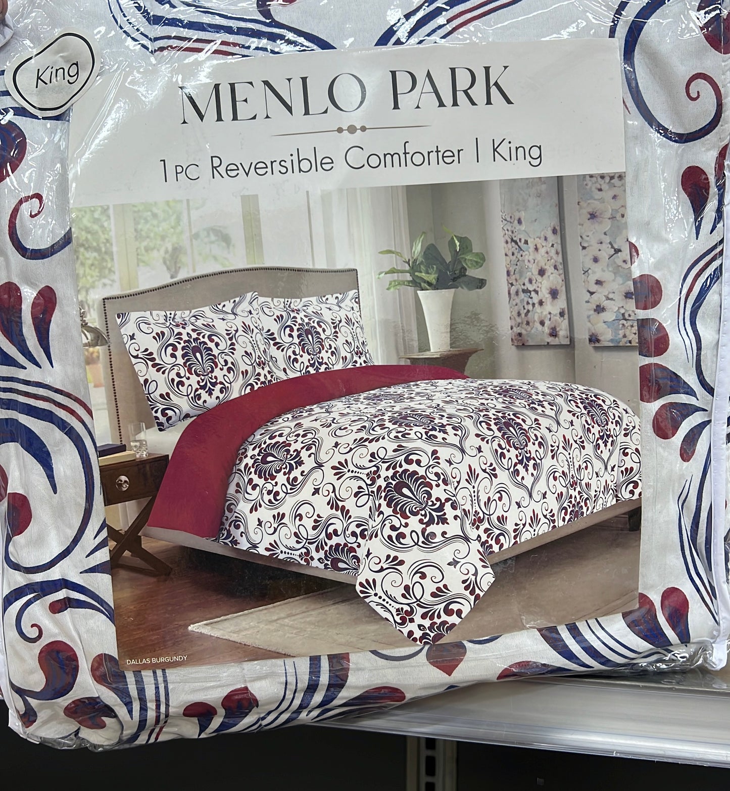 Menlo Park 1pc Printed Comforter Asst King