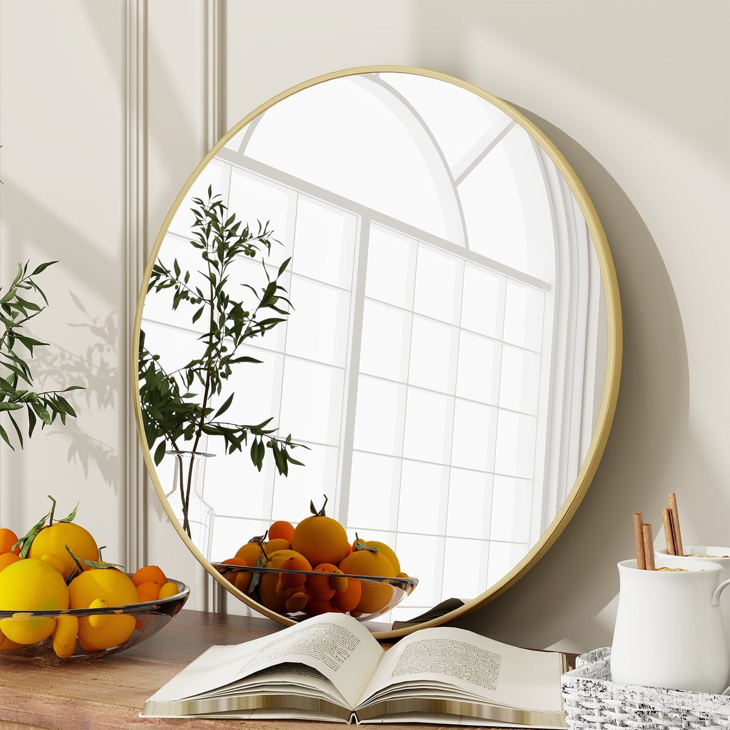 MIXED 3 PC SET ROUND METAL MIRROR - SIZE: 1 - 12" + 2 - 10" Mirrors