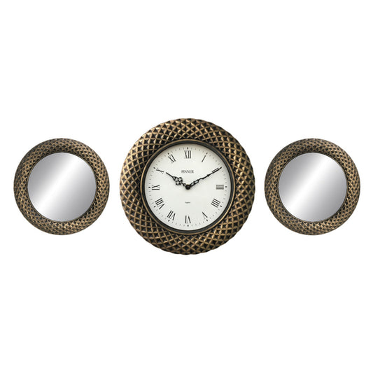 3 PC GLADIATOR CLOCK ASST. - SIZE: 1 - 15" Clock &  2 - 10" Mirrors