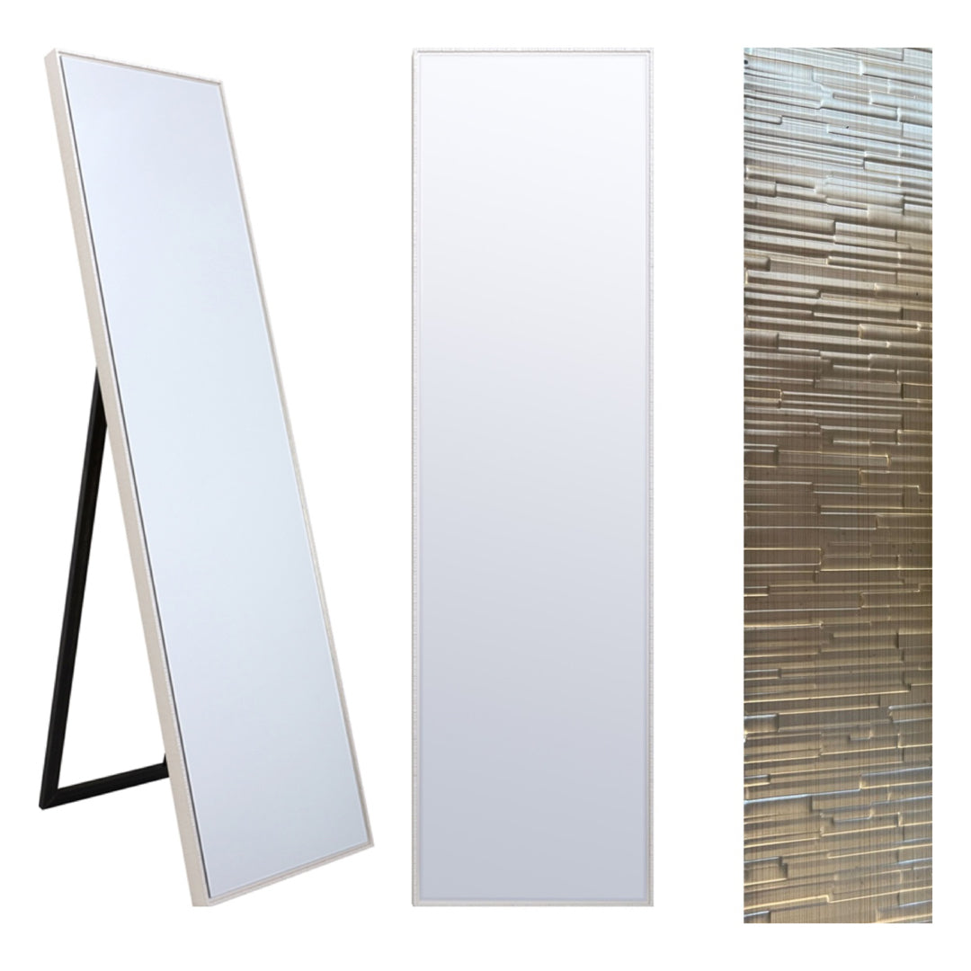 DENTAL FRAME STAND MIRROR IN SILVER - SIZE: 18" x 64"