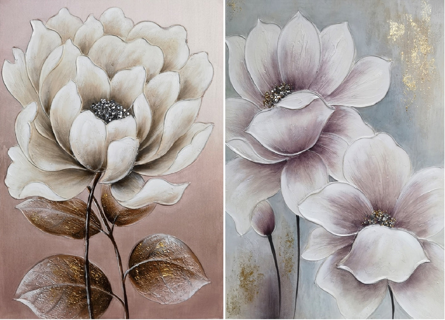 HAND PAINTED CANVAS - DELICATE BLEND - SIZE: 28" x 40"