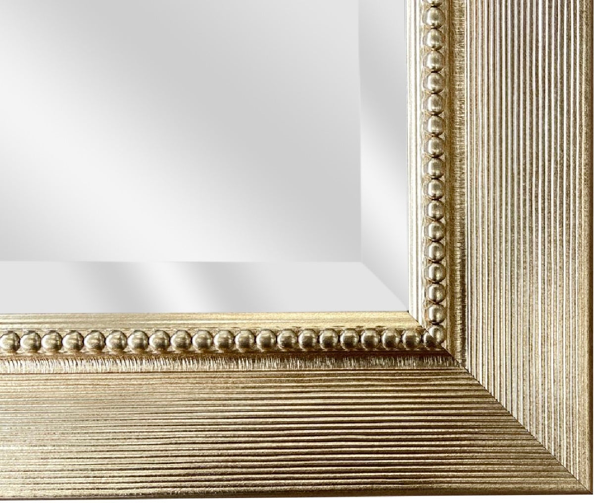 BEADED LEANER MIRROR IN GOLD - SIZE: 30" x 54"