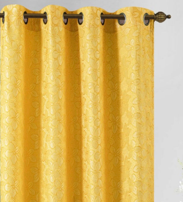 JOLENE YELLOW 53"X84" GROMMET PANEL