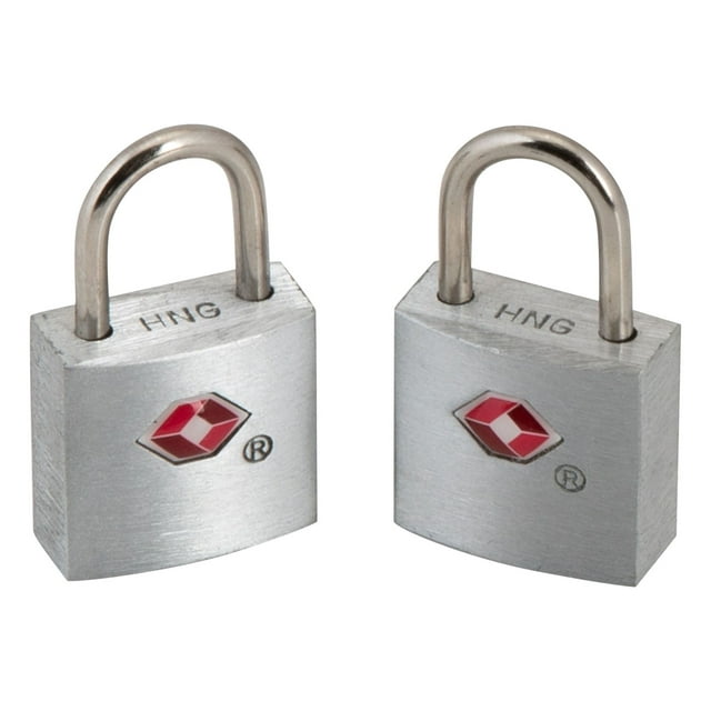 G Force TSA-Approved 2-Pack Cast Zinc Alloy Pad Lock