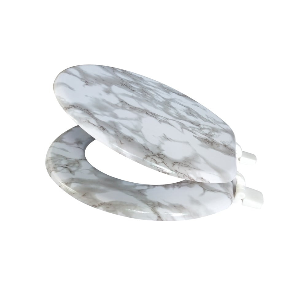 Marble Standard 17” Toilet Seat | White | Wood