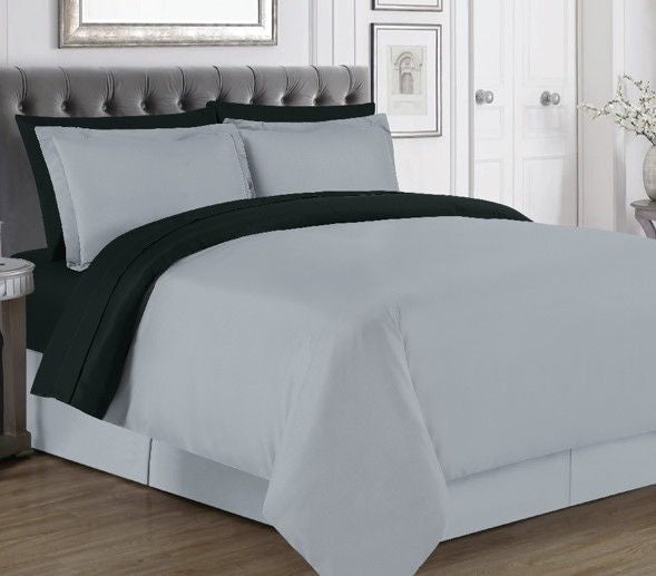 Ryan 7pc Bed In A Bag Charcoal/ Black Queen