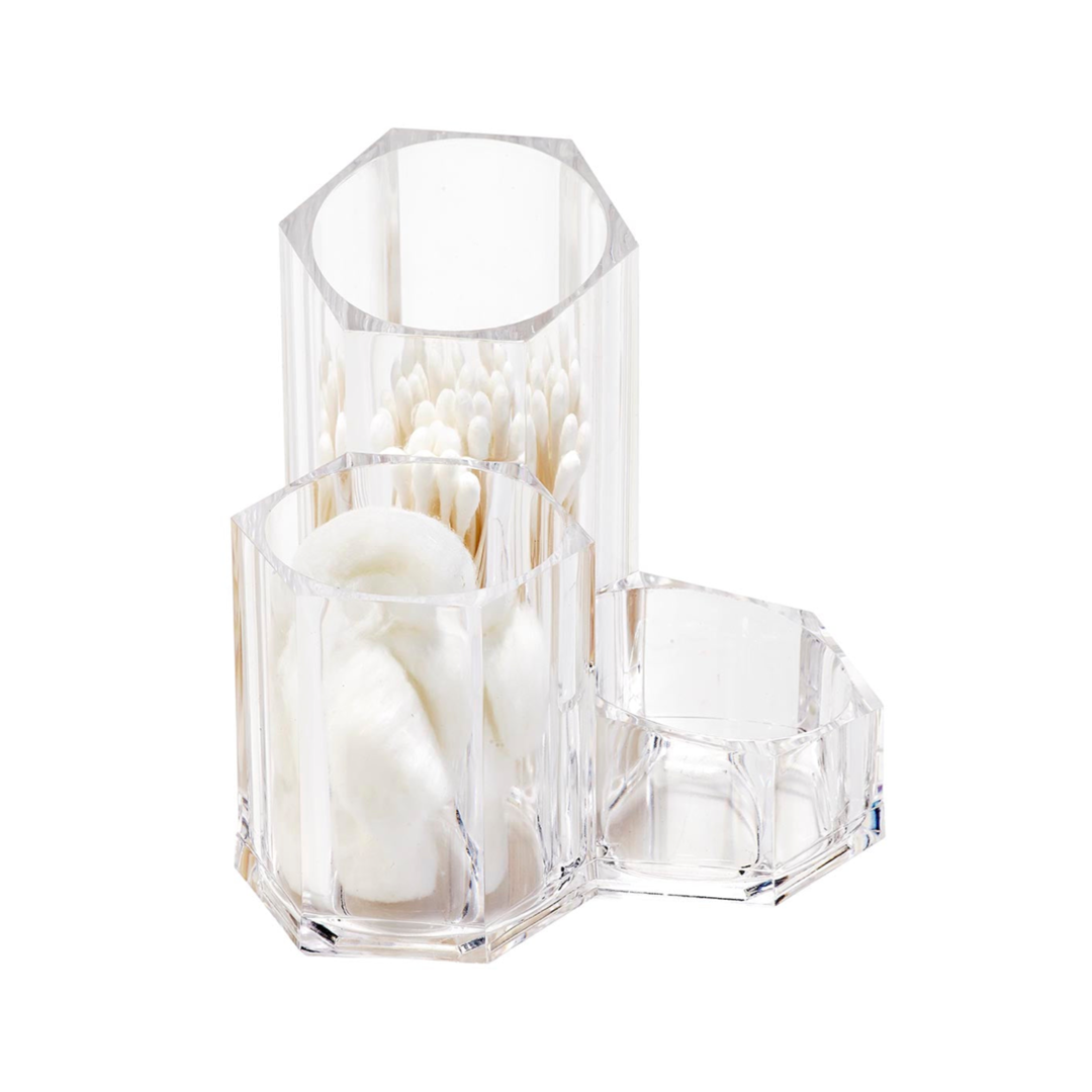 3 COMPARTMENT PENCIL BRUSH HOLDER