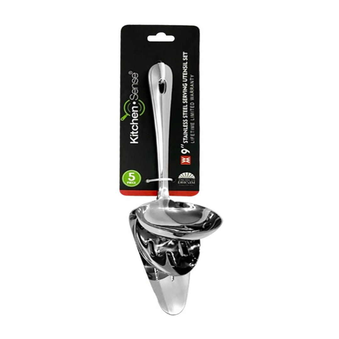 Stainless Steel 9" 5Pc Serving Utensil Set