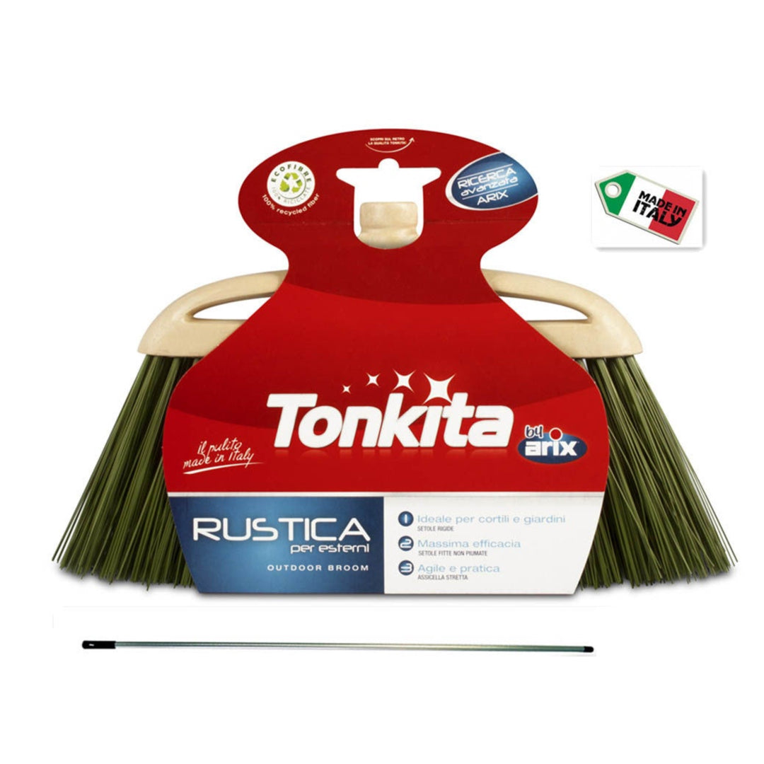 TONKITA Outdoor Brooms with 52" ( 130cm) L Gray Handle