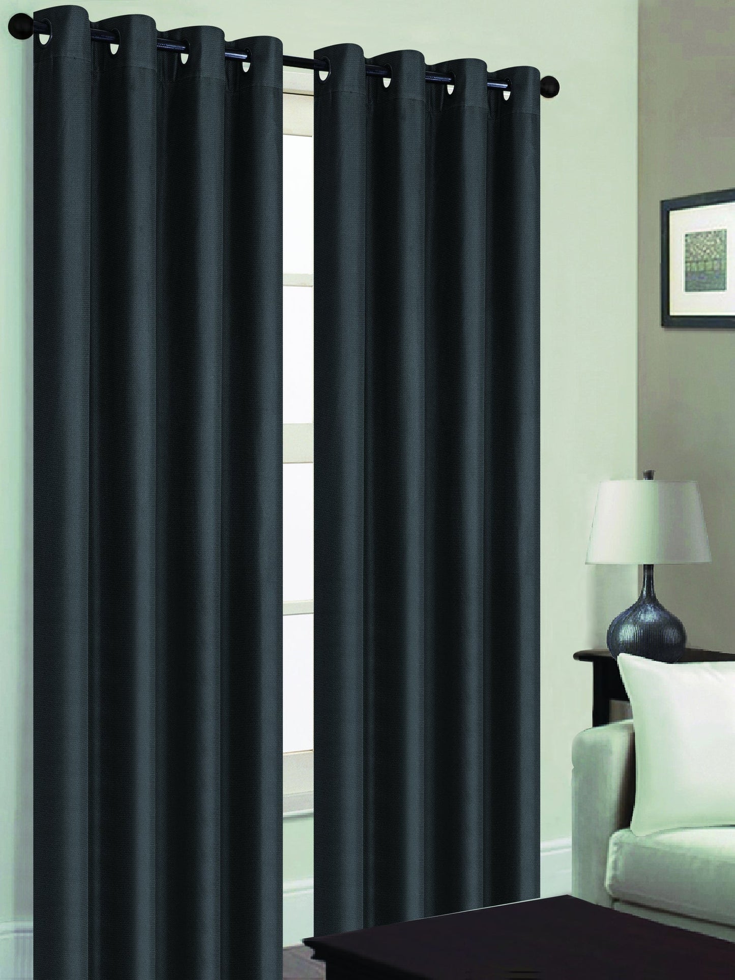 YORK BLACK BLACKOUT GROMMET PANEL 54"X63"
