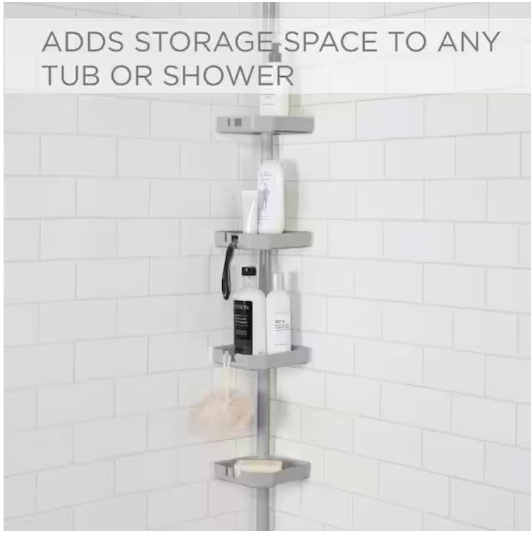 Bath Bliss 4 Tier Tension Corner Shower Organizer Caddy Bedding