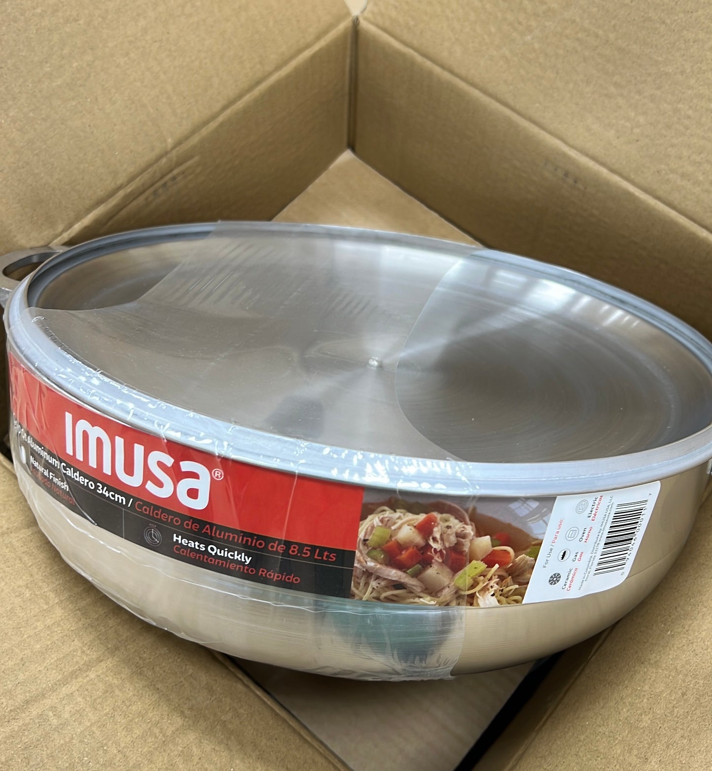 Caldero Imusa Polished Aluminum 33cm(8.5Lt)