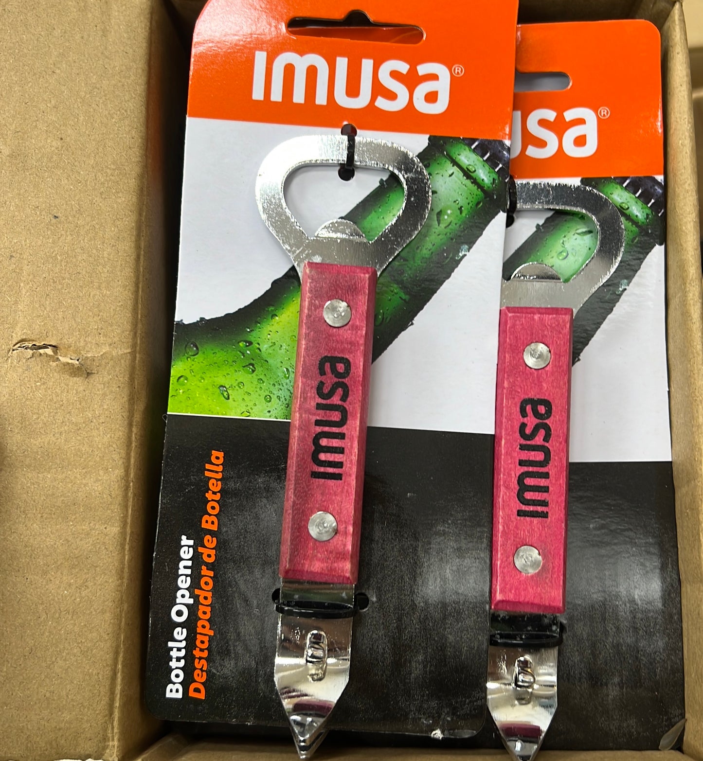 Bottle Can Opener Wood Handle