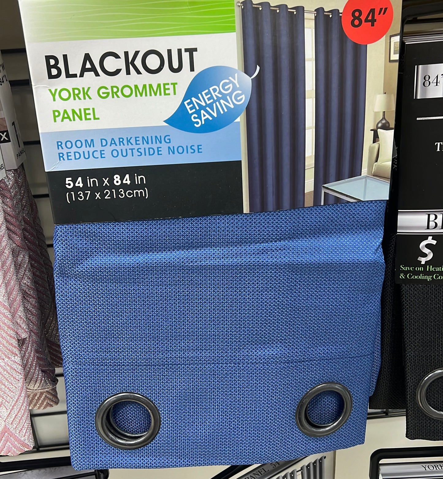 Chic York Blackout Grommet Panel | 54" x 84" - Blue