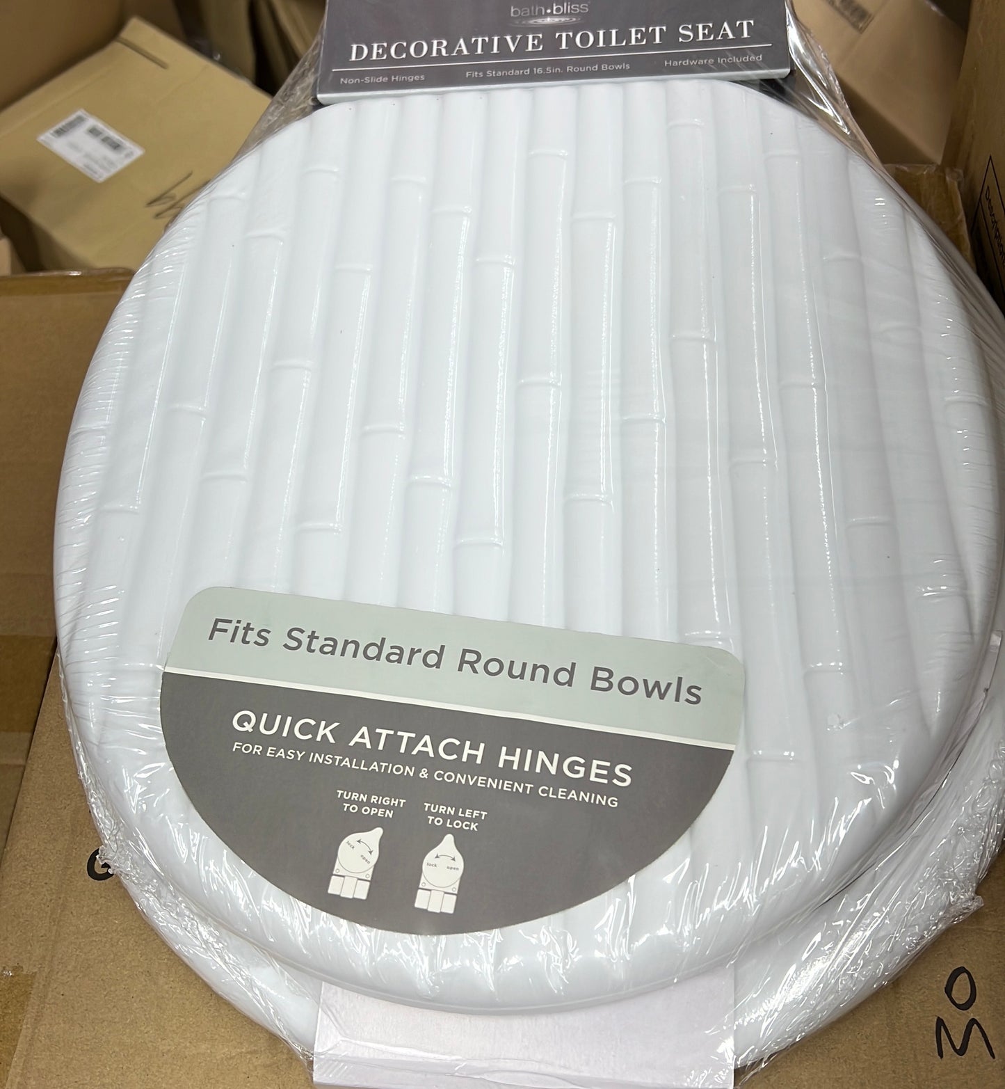 BAMBOO-WOOD TOILET SEAT WHITE