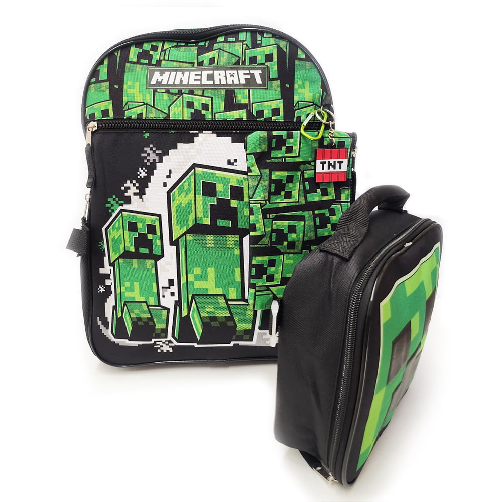 Minecraft TNT 16" Large 5Piece Backpack Set