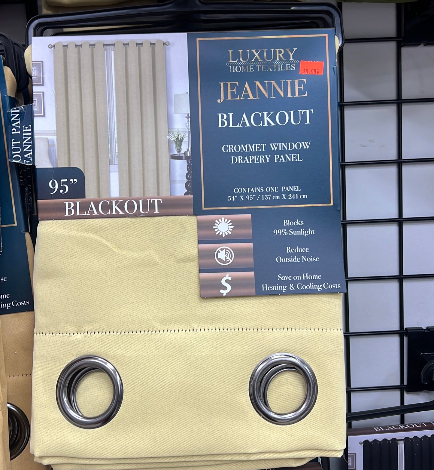 Jeannie Room Darkening Grommet Window Panel Beige 54x95 Inches