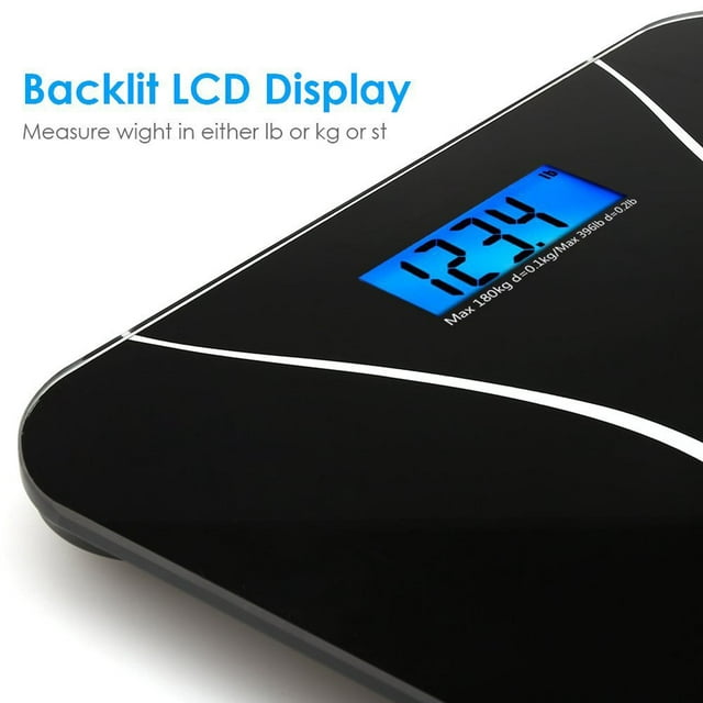 Bath Bliss Digital Glass Scale - 11" X 11" X 0.8"