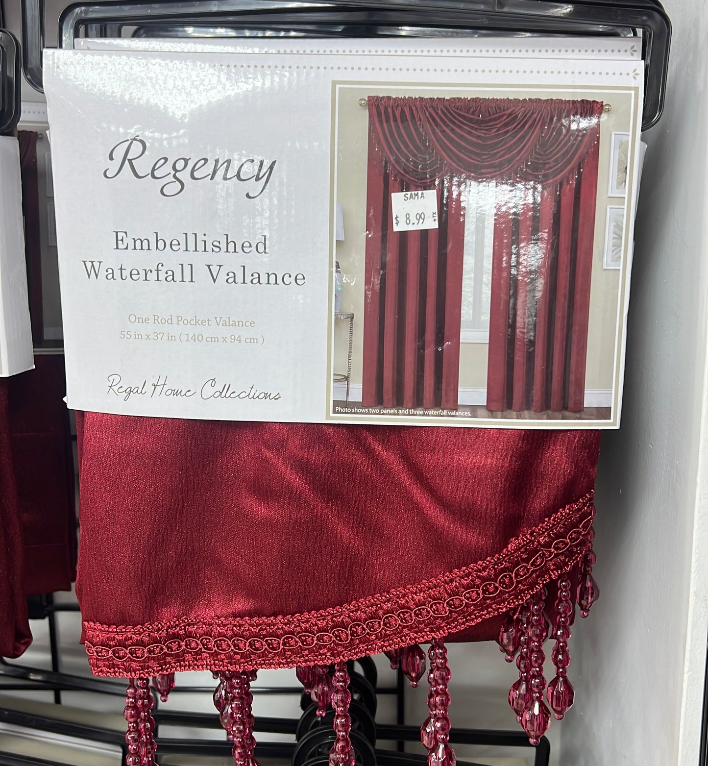 Regency Burgundy valance